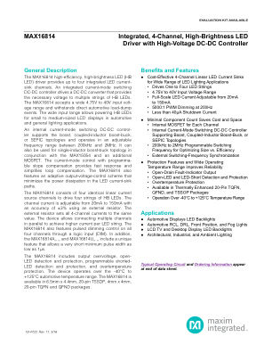MAX16814 datasheet cover page
