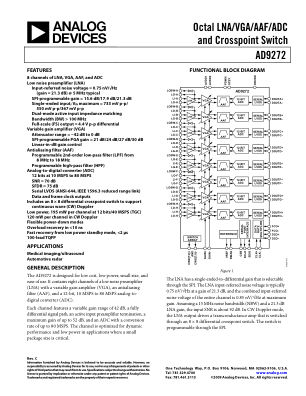 AD9272 数据手册首页