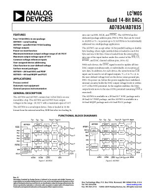 AD7834 数据手册首页