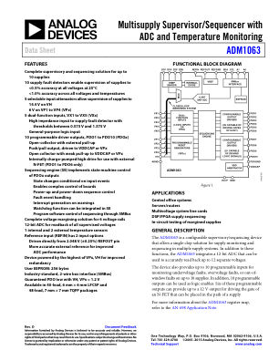 ADM1063 数据手册首页