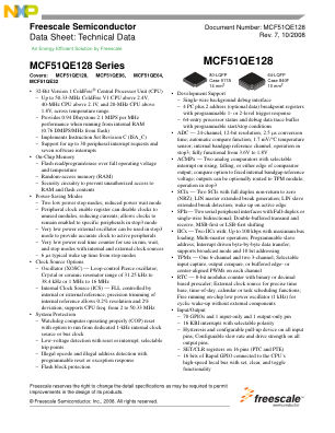 MCF51QE128 datasheet cover page