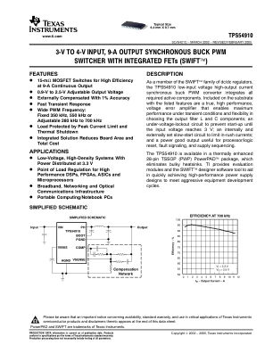 TPS54910 数据手册首页