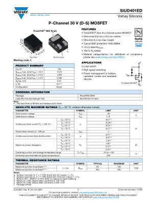 SIUD401ED 数据手册首页