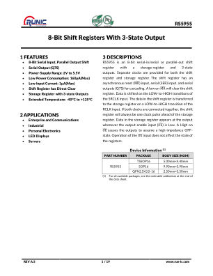 RS595S datasheet cover page