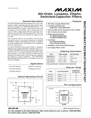 MAX7400-MAX7407 datasheet cover page