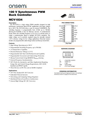 NCV1034 datasheet cover page