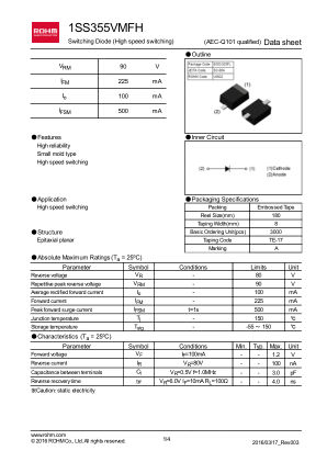 1SS355VMFH 数据手册首页