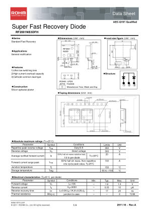 RF2001NS3DFH 数据手册首页