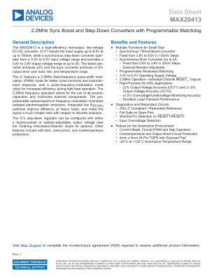 MAX20413 datasheet cover page