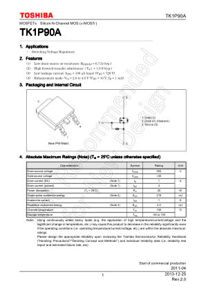 TK1P90A datasheet cover page