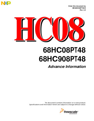 MC68HC08PT48 数据手册首页