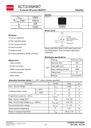 SCT3105KW7 datasheet cover page