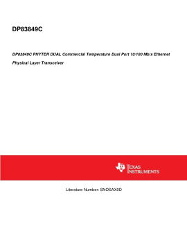 DP83849C datasheet cover page