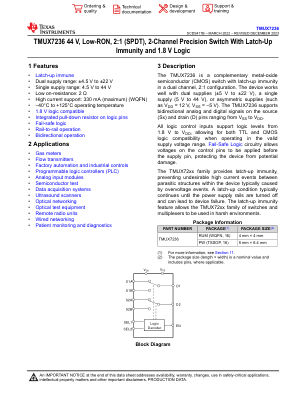 TMUX7236 datasheet cover page