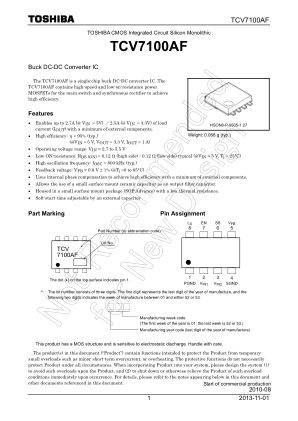 TCV7100AF 数据手册首页