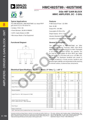 HMC482 datasheet cover page