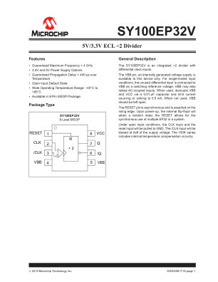 SY100EP32VKG-TR 数据手册首页