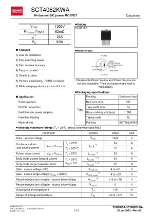 SCT4062KWA 数据手册首页
