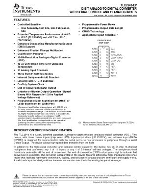TLC2543-EP datasheet cover page