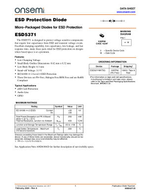 ESD5371 datasheet cover page