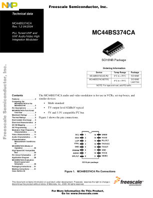 MC44BS374CA 数据手册首页