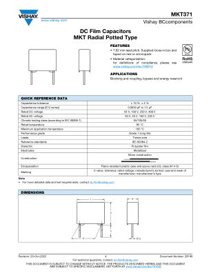 MKT371 数据手册首页