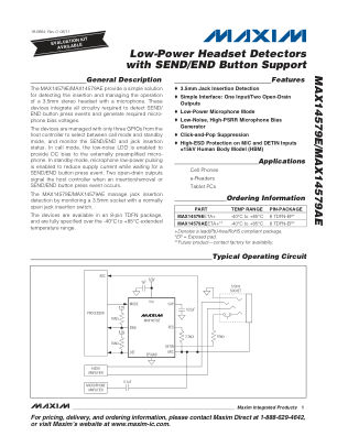 MAX14579AE-MAX14579E datasheet cover page
