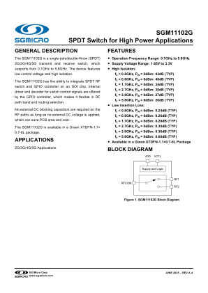 SGM11102G datasheet cover page