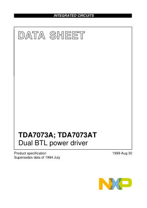 TDA7073A 数据手册首页