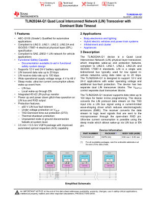 TLIN2024A-Q1 datasheet cover page