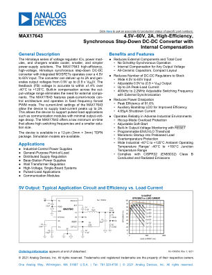MAX17643 datasheet cover page