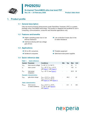 PH2925U datasheet cover page