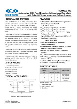 SGM4572-11Q-BRIEF 数据手册首页