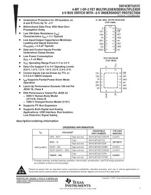SN74CBT3257C 数据手册首页
