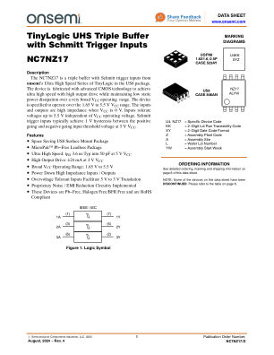 NC7NZ17 datasheet cover page