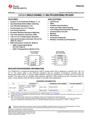 TS5A3153 datasheet cover page