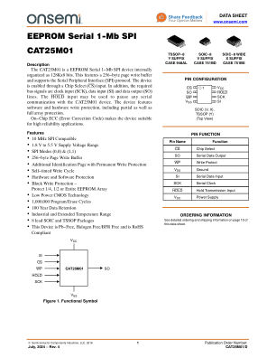 CAT25M01 数据手册首页
