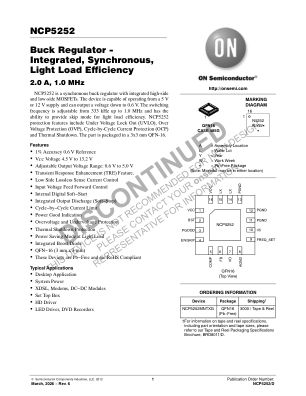 NCP5252 datasheet cover page