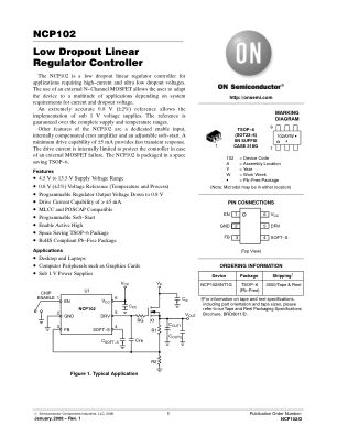 NCP102 datasheet cover page