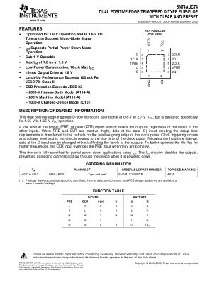 SN74AUC74 datasheet cover page