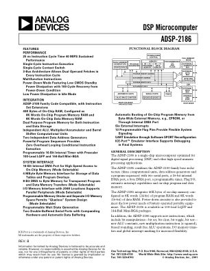 ADSP-2186 数据手册首页