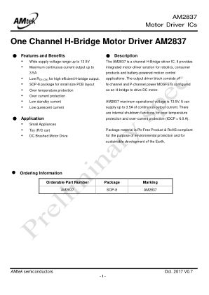 AM2837 datasheet cover page