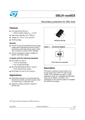 DSL01-XXXSC5 datasheet cover page