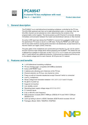 PCA9547 datasheet cover page