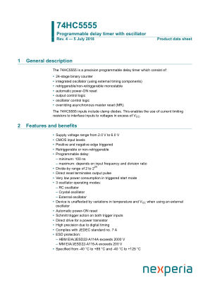 74HC5555D datasheet cover page