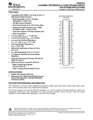 TS3DV416 datasheet cover page