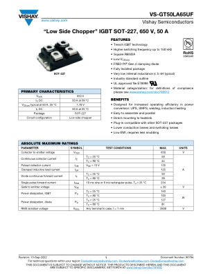 VS-GT50LA65UF 数据手册首页