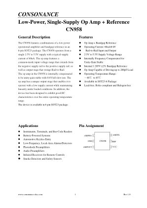 CN958 datasheet cover page