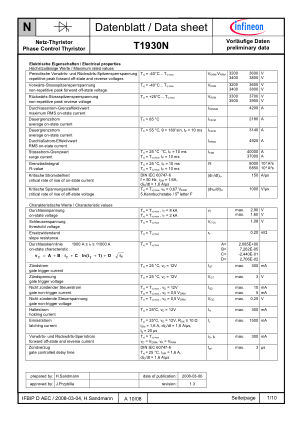 T1930N datasheet cover page