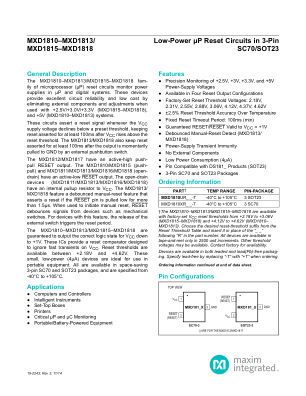 MXD1810-MXD1818 datasheet cover page